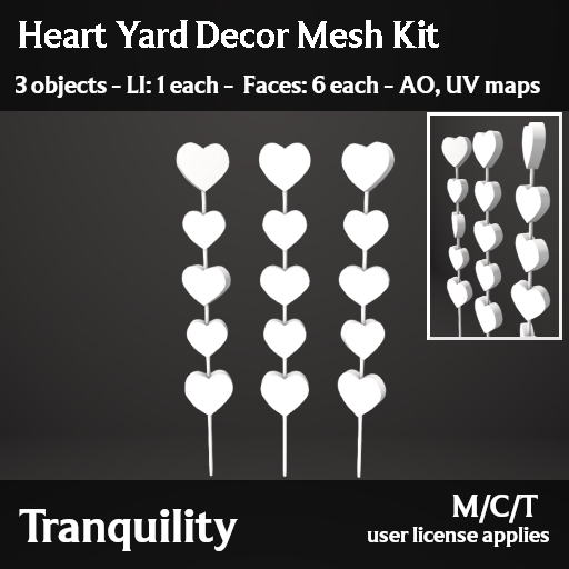 Tranquility - Heart Yard Decor Mesh Kit
