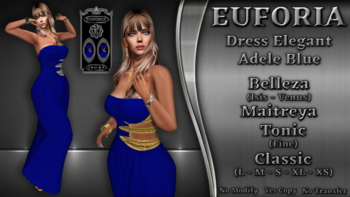 * EUFORIA * Dress Elegant Adele Blue