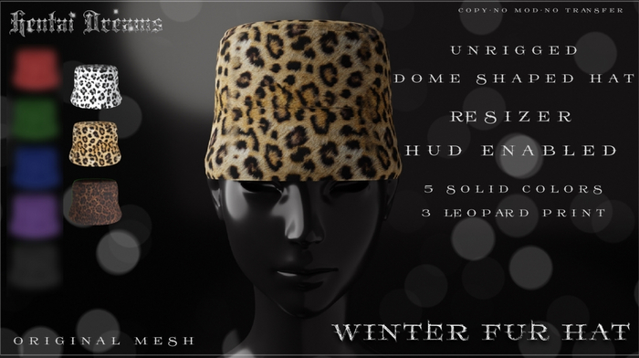 Cursd Pixie. Winter Dome Hat (print)