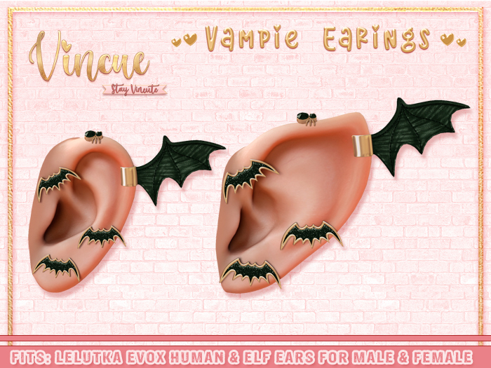 Vincue / Vampie Earrings - Emerald