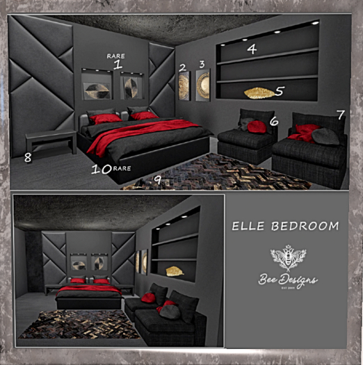 Bee Designs Elle Bedroom Full Complete Set 1-10 