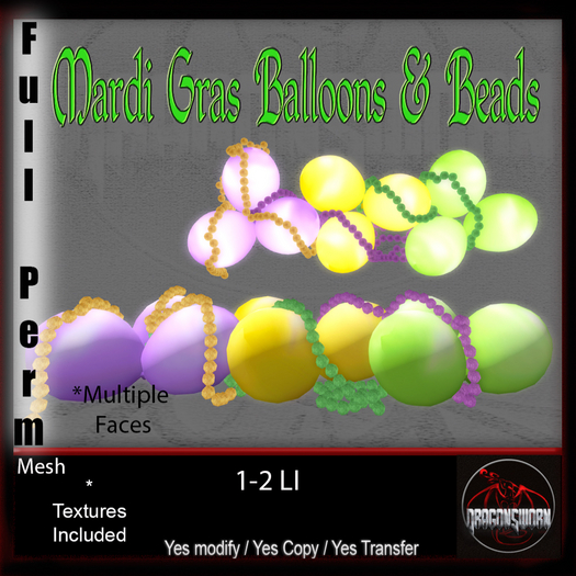 Full Perm Row of Balloons and Beads