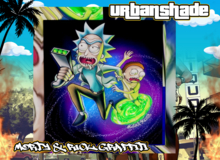 URBAN-Morty & Rick grafitti