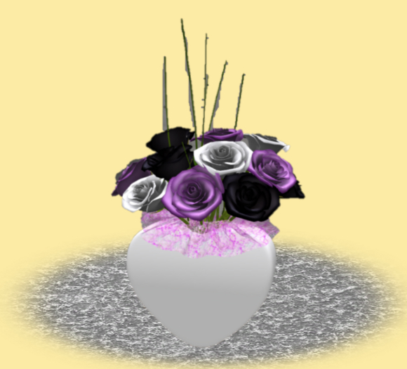 Black/Purple/White Roses (Add)
