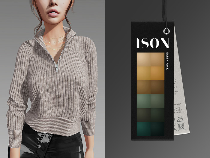 ISON - haley ribbed pullover (earth)