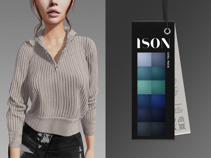 ISON - haley ribbed pullover (cool)