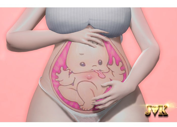 Jk - Tattoo Pregnant Baby Inside+pose