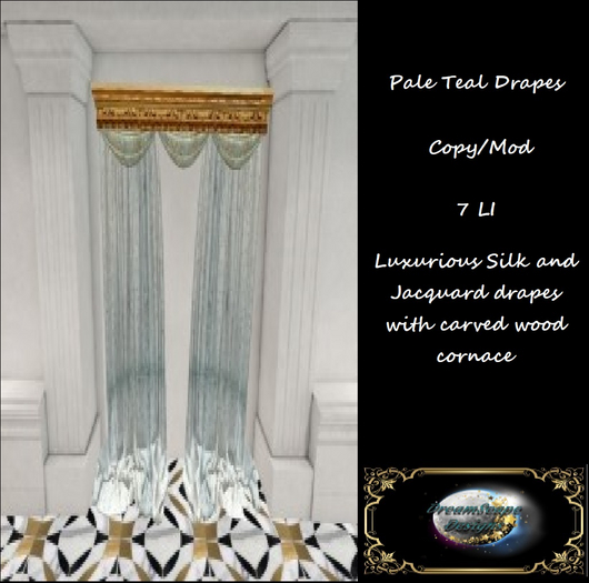 Pale Teal Drapes