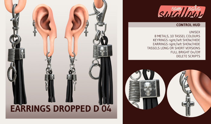 ^^Swallow^^ DEMO Earrings Dropped D04