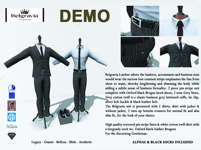 Sharp Belgravia suit DEMO