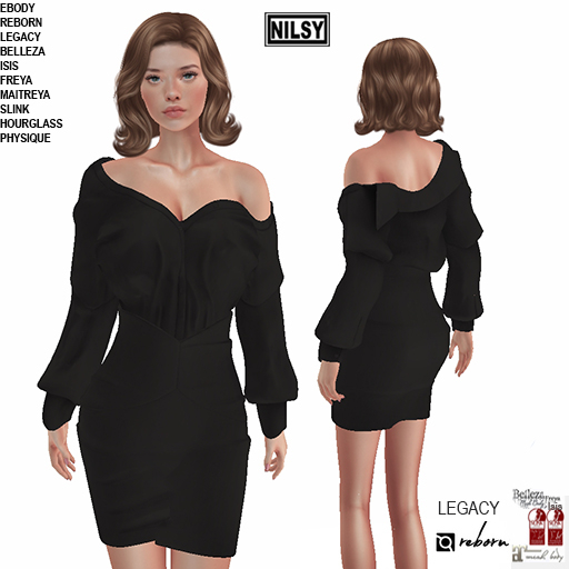 BLACK SATIN TOP AND SKIRT,MESH BODY