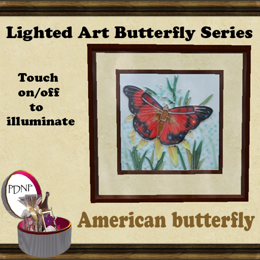 PDN: AMERICAN BUTTERFLY LIGHTED ART