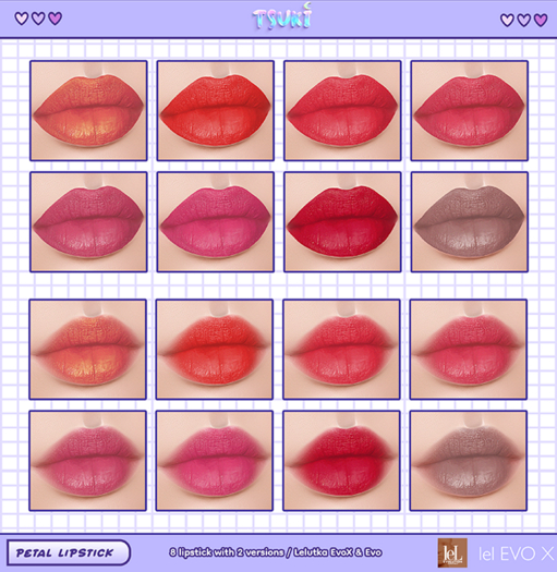 Tsuki / Petal Lipstick / Lelutka EvoX