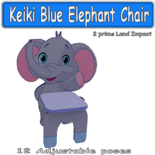 Keiki Blue Elephant Chair (boxed)