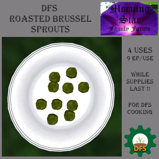 Second Life Marketplace DFS Roasted Brussel Sprouts (4 Uses)