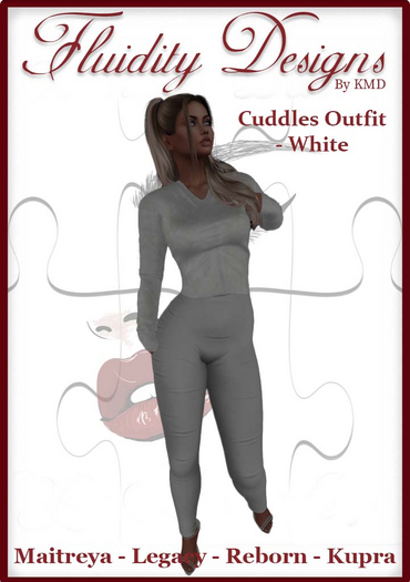 Fluidity Designs Cuddles Outfit White
