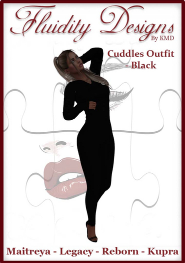 Fluidity Designs Cuddles Outfit Black