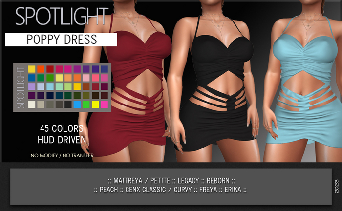 SPOTLIGHT - POPPY DRESS (DEMO Available In-World) 