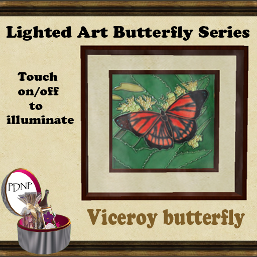 PDN: VICEROY BUTTERFLY LIGHTED ART