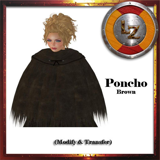 [LZ] Poncho - Frayed (Brown) 