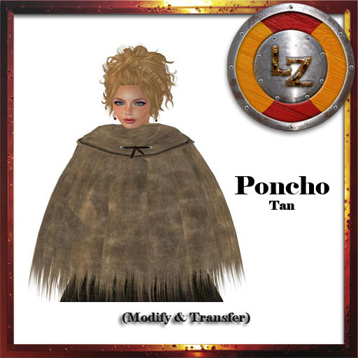 [LZ] Poncho - Frayed (Tan) 