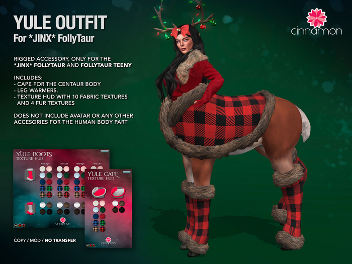 *CINNAMON* Jinx Centaur - Yule Outfit FOLLY