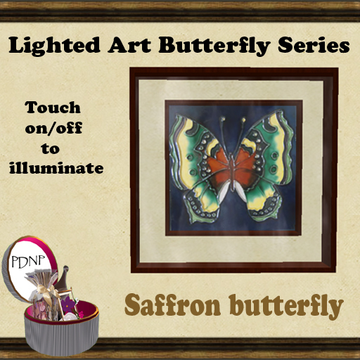PDN: SAFFRON BUTTERFLY LIGHTED ART