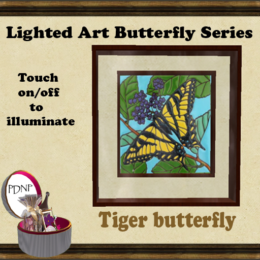 PDN: TIGER BUTTERFLY LIGHTED ART