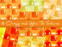 FULL PERM 8 Orange & Yellow Tile Textures