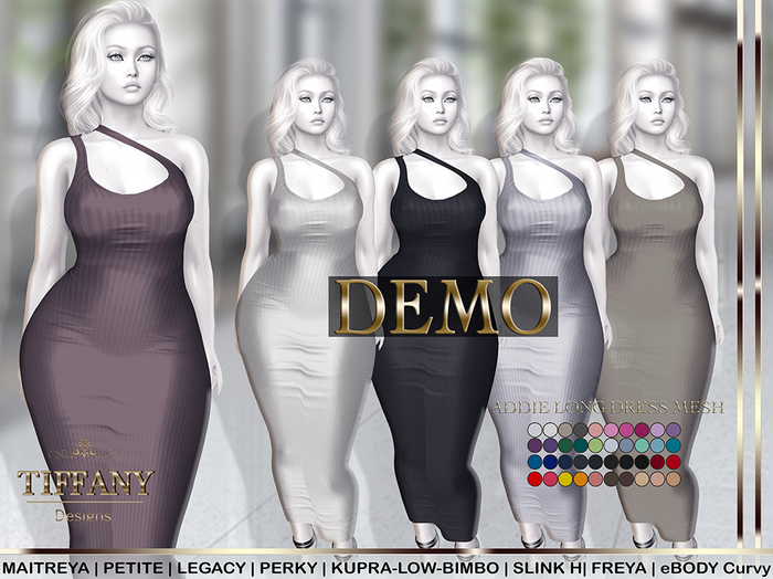 ::TD:: Addie Long Dress {Mesh} DEMO