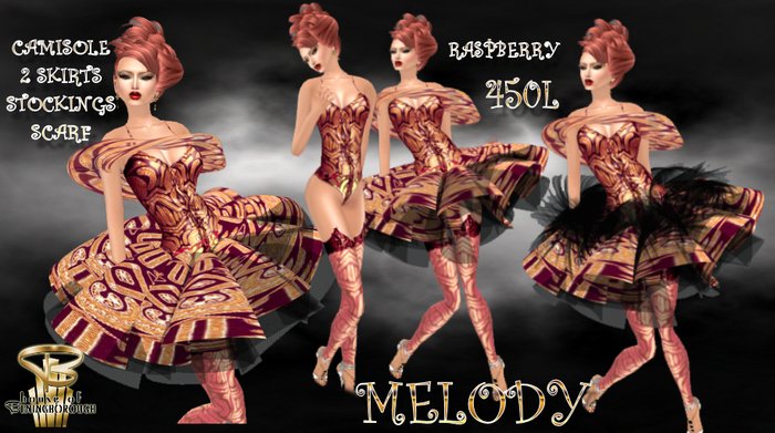 HOUSE OF BENINGBOROUGH -  Melody - Raspberry/gold