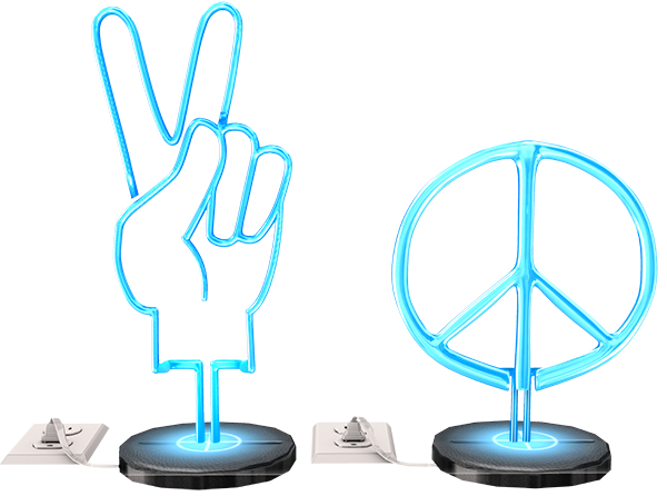 KitCat - Neon Lamps (Blue)