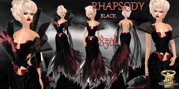 HOUSE OF BENINGBOROUGH -  Rhapsody Gown - Black