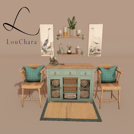 LouChara Sophie Buffet Console Set 