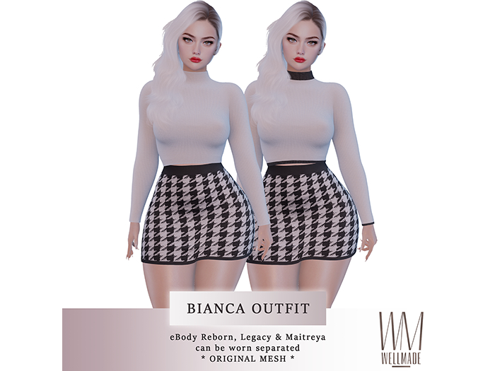 [WellMade] Bianca Outfit White