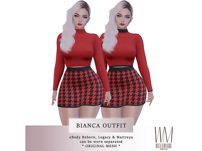 [WellMade] Bianca Outfit Red
