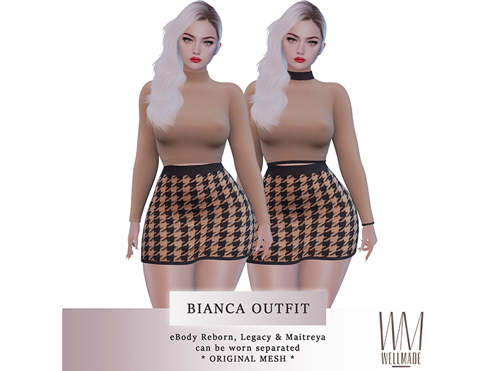 [WellMade] Bianca Outfit Beige