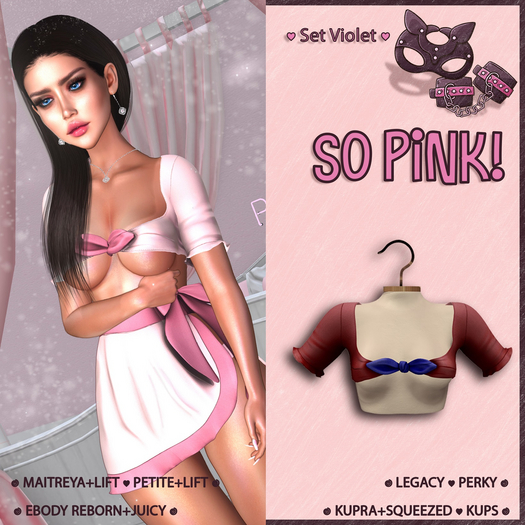 *So Pink!* - Set Violet top maroon