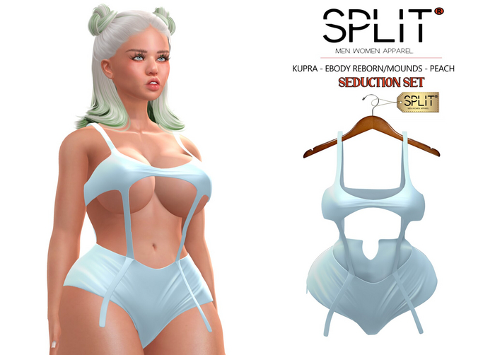 SPLIT APPAREL - Seduction Set Sky Blue