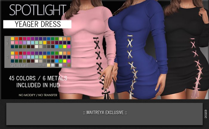 SPOTLIGHT - YEAGER DRESS (DEMO Available In-World) 