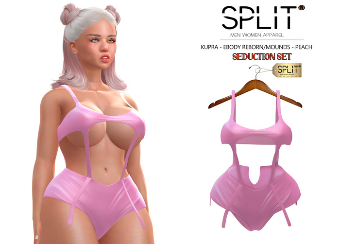 SPLIT APPAREL - Seduction Set Baby Pink