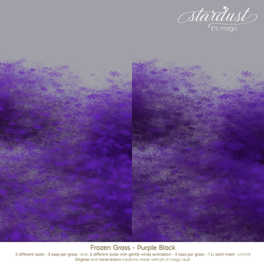 Stardust - Frozen Grass - Purple Black