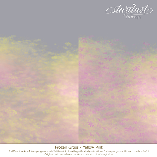 Stardust - Frozen Grass - Yellow Pink