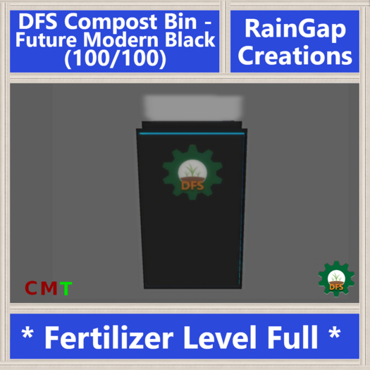 DFS Compost Bin - Future Modern Black (100/100) ACTUAL ITEM