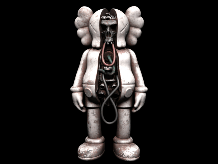 Fat Decor Machine Kaws  White