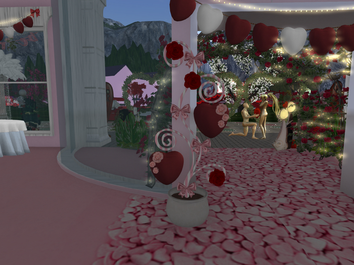 23 valen two hearts with pink ribbons