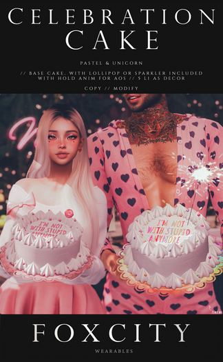 FOXCITY. Wearables - Celebration Cake (Unicorn)