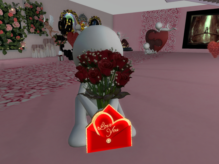 23 valen love you and flowers