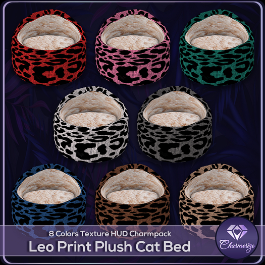 Leo Print - Plush Cat Bed