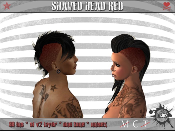 *inkies*  shaved hair red
